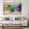 Designart - Brush Stroke Colorful Oil Painting - Contemporary Painting Print on Natural Pine Wood